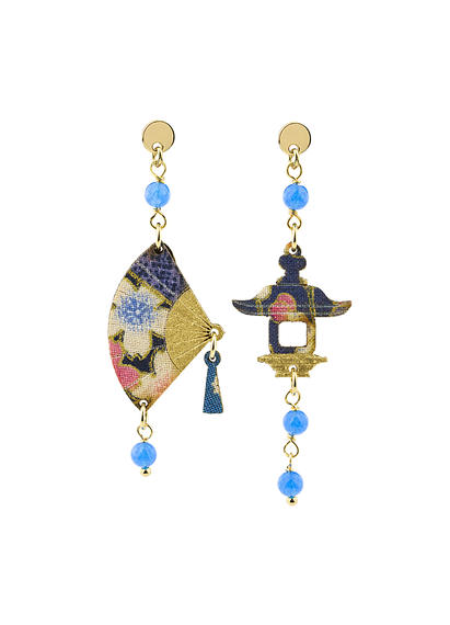light-blue-mini-brass-fan-earrings